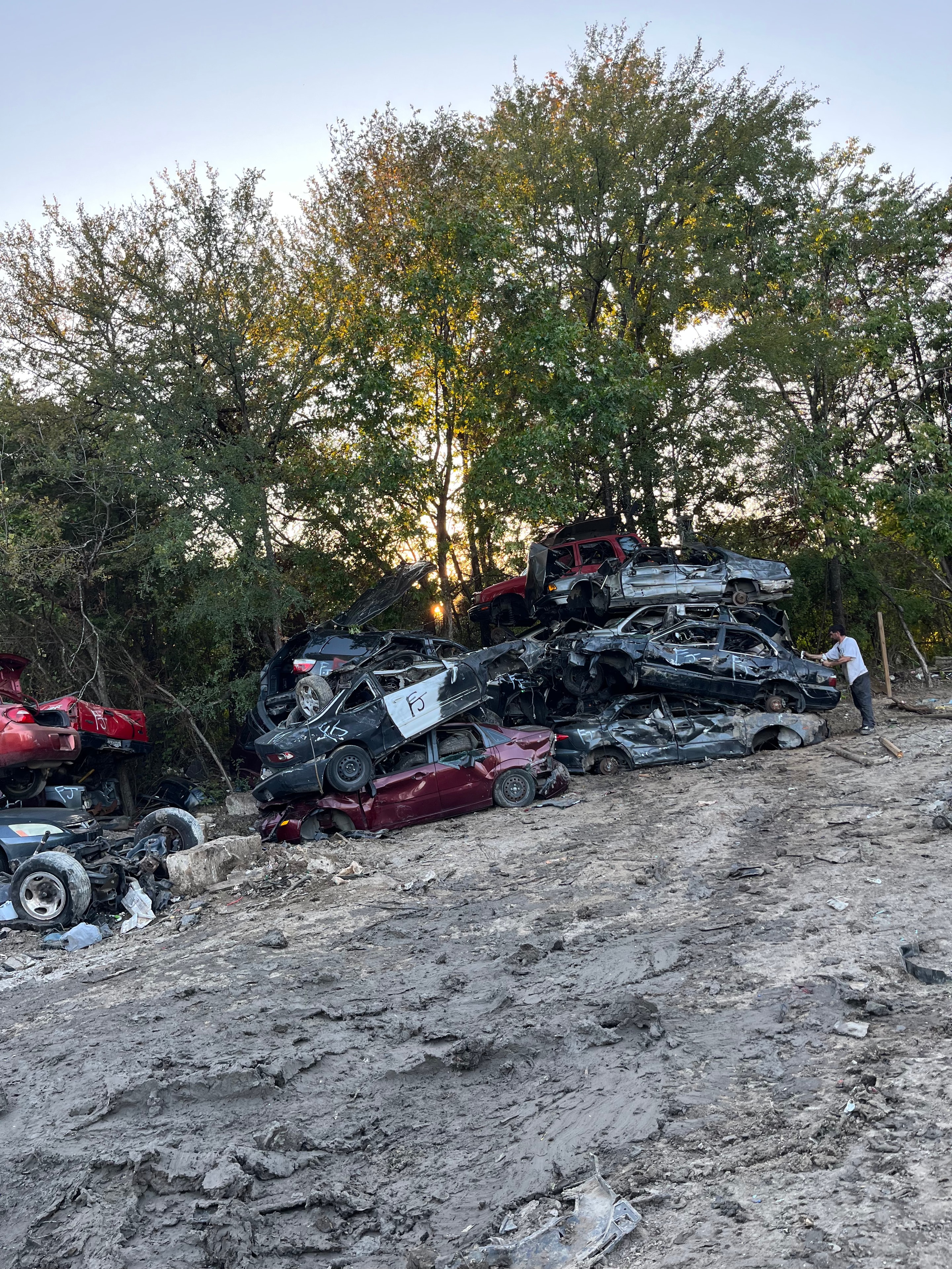 Vehicles in Freddy's salvage yard